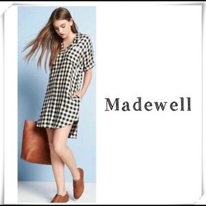 Madewell Gingham Plaid Shirt Dress
